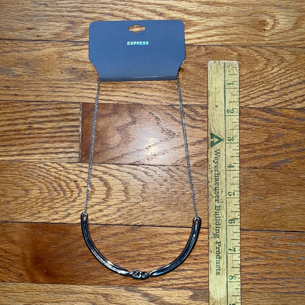 NWT Express twist collar necklace Silvertone